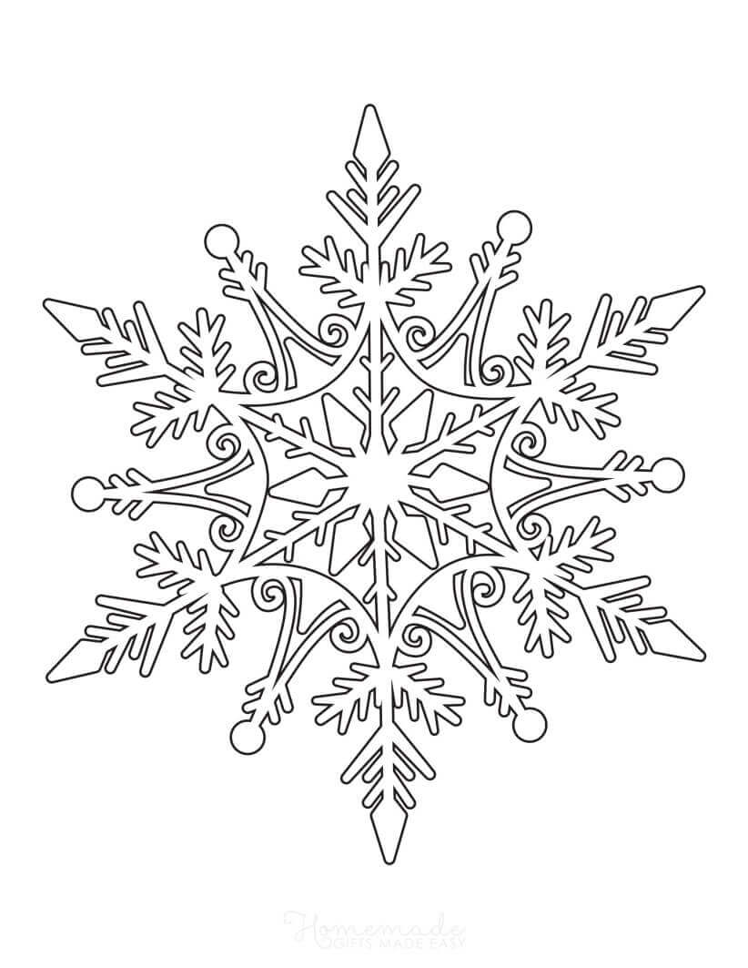 Printable snowflake coloring pages for adults