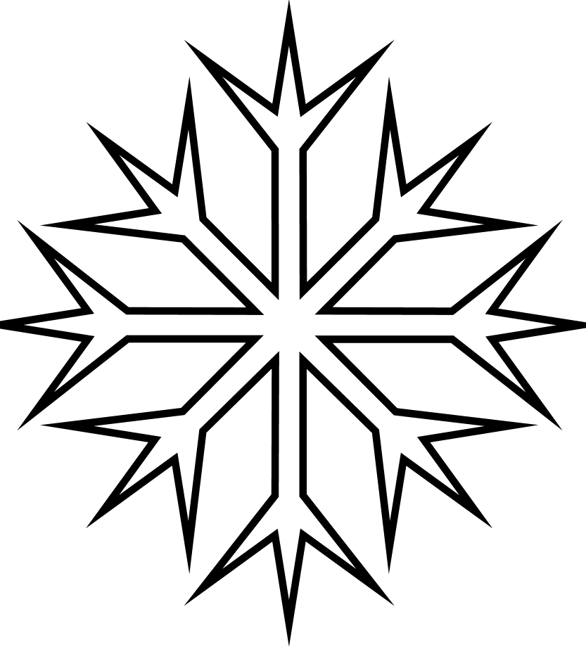 Frozen snowflake coloring pages