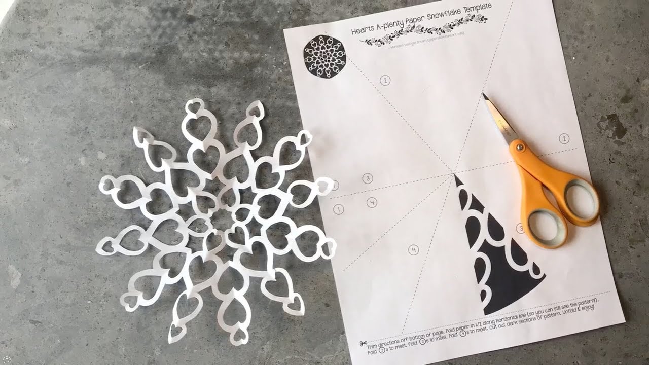 How to ake a heart snowflake