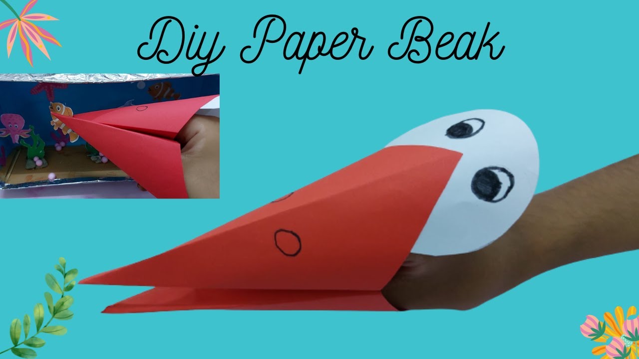 Diy paper bird beak tutorial for kids bird beak for school project diy kids craft