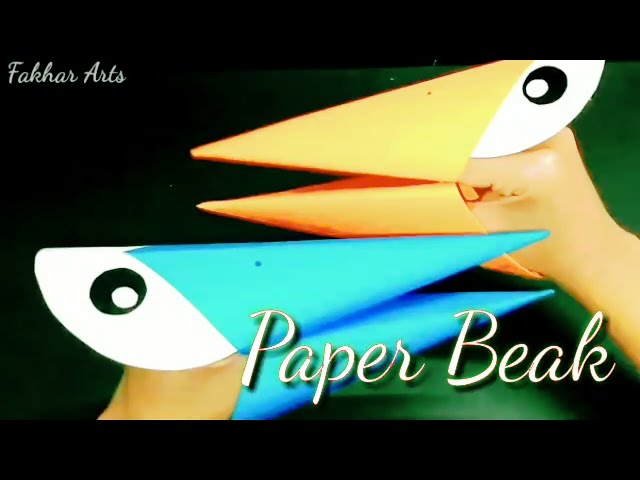 Paper beak how to ake a paper beak paper crafts fakhar arts