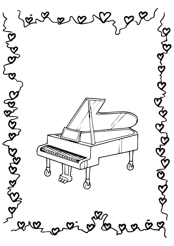 Piano coloring pages