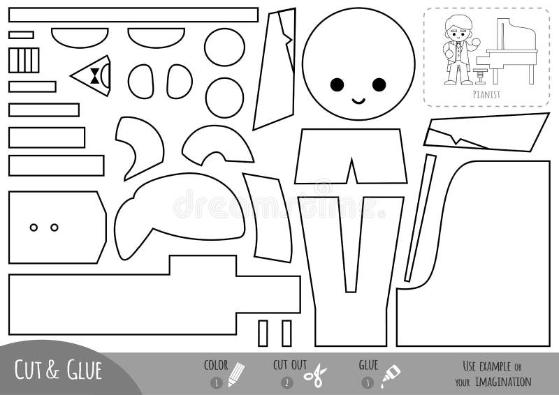 Pianist coloring stock illustrations â pianist coloring stock illustrations vectors clipart