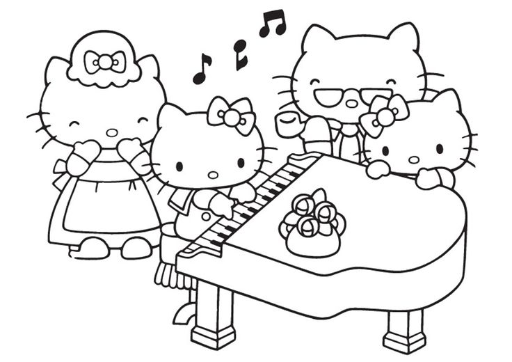 Piano coloring pages