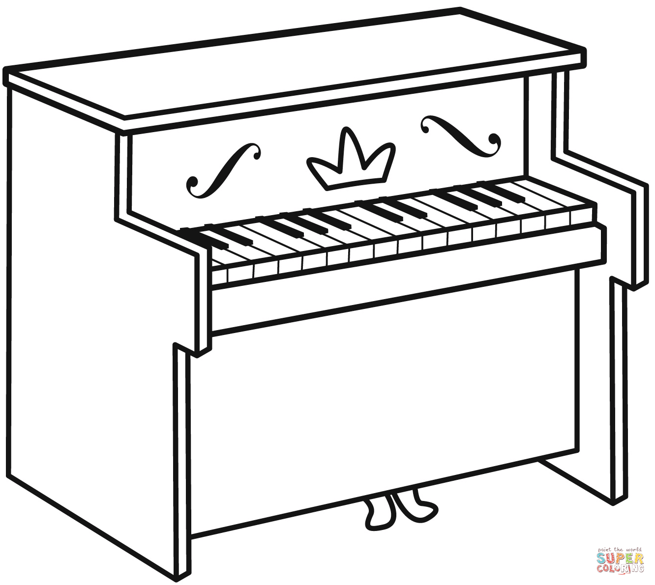 Piano coloring page free printable coloring pages