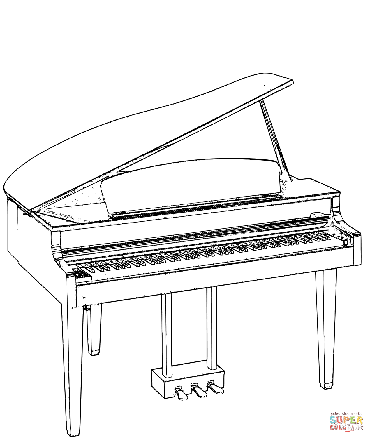 Grand piano coloring page free printable coloring pages