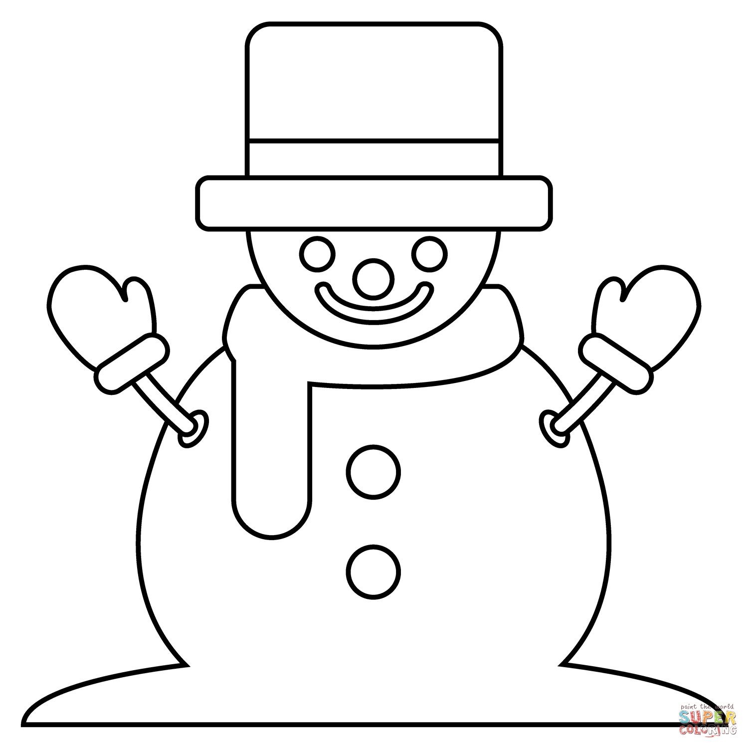 Snowman without snow emoji coloring page free printable coloring pages