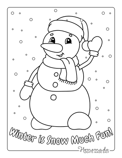 Best snowman coloring pages for kids adults