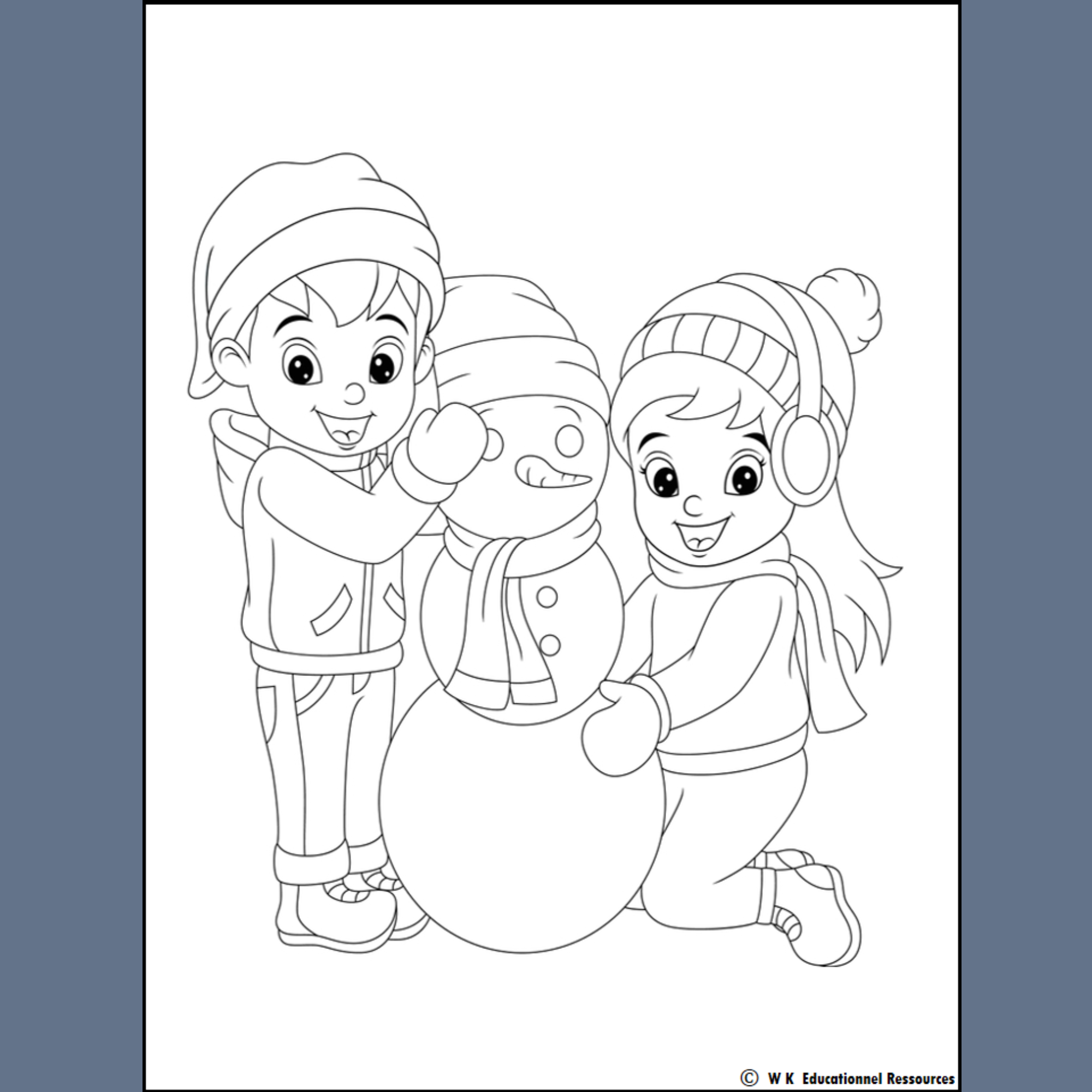 Snowman snowflakes coloring pages winter coloring pages december coloring sheet made by teachers