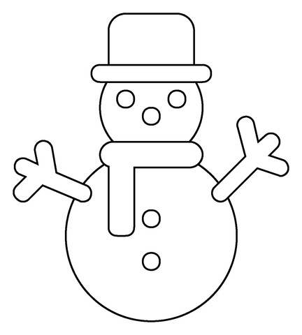 Snowman without snow emoji coloring page free printable coloring pages