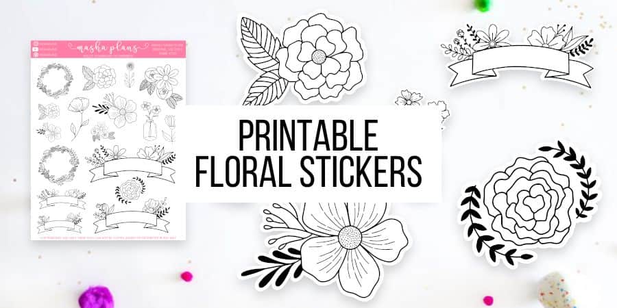 Free printable flower stickers masha plans