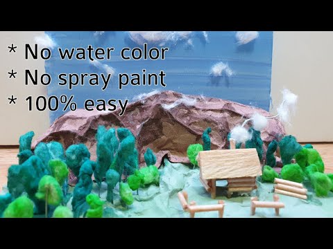 How to make a mountain using color paper