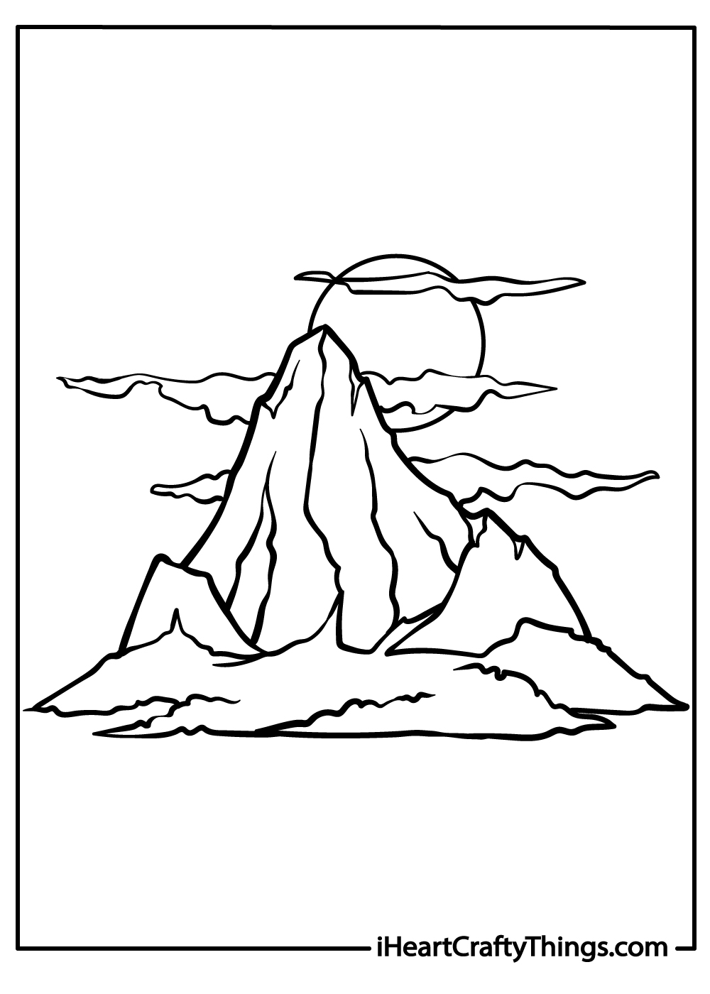Mountains coloring pages free printables