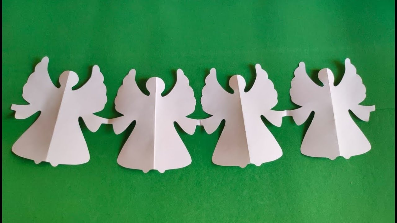 Christmas paper angel chain