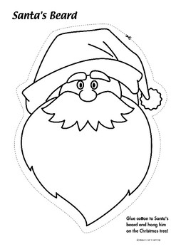 Santas beard christmas craft by maple leaf learning tpt