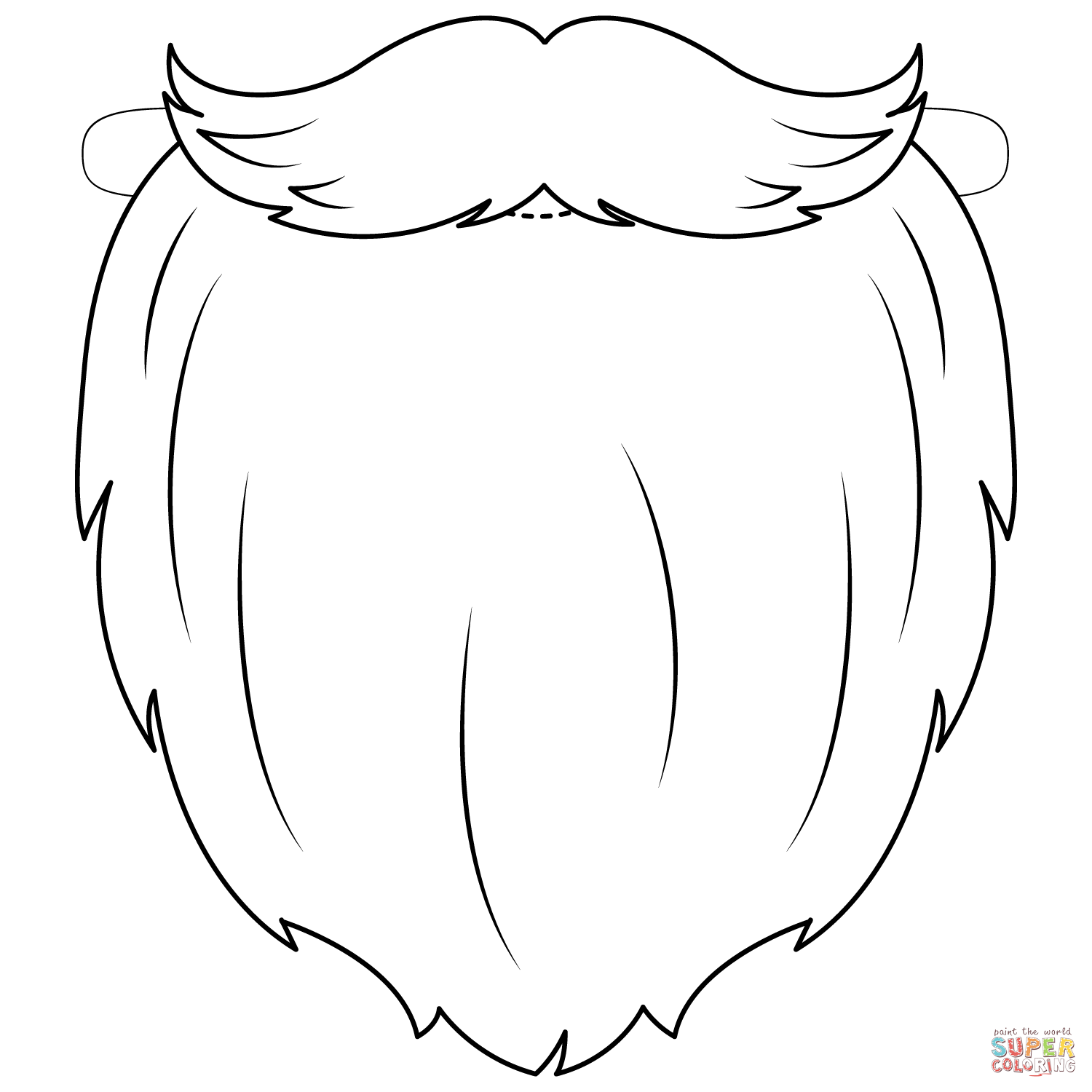 Santa beard mask coloring page free printable coloring pages