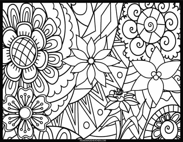 Free printable flower coloring pages perfect for teens homemade heather