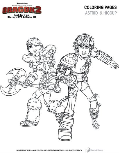 How to train your dragon coloring page