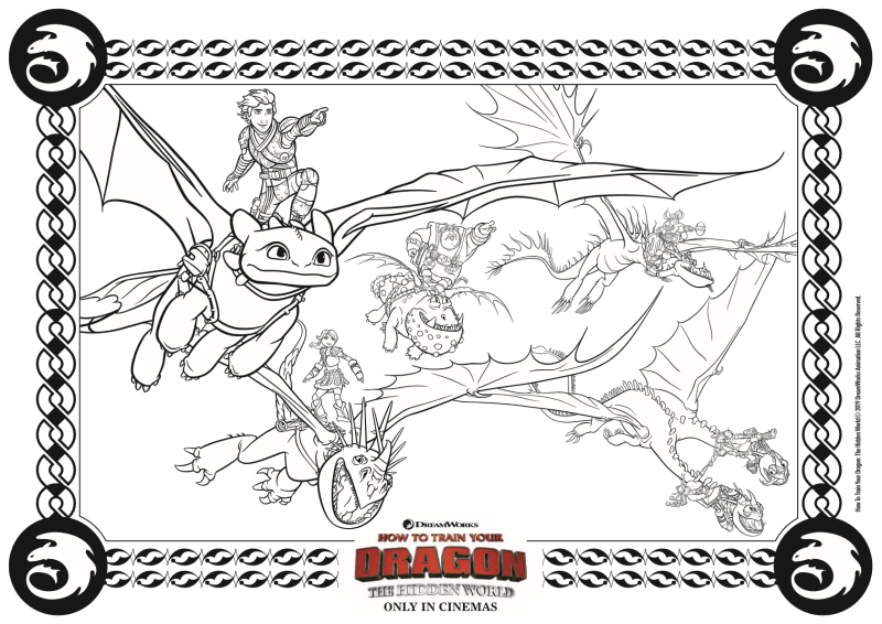 Dragons coloring page from how to train your dragon