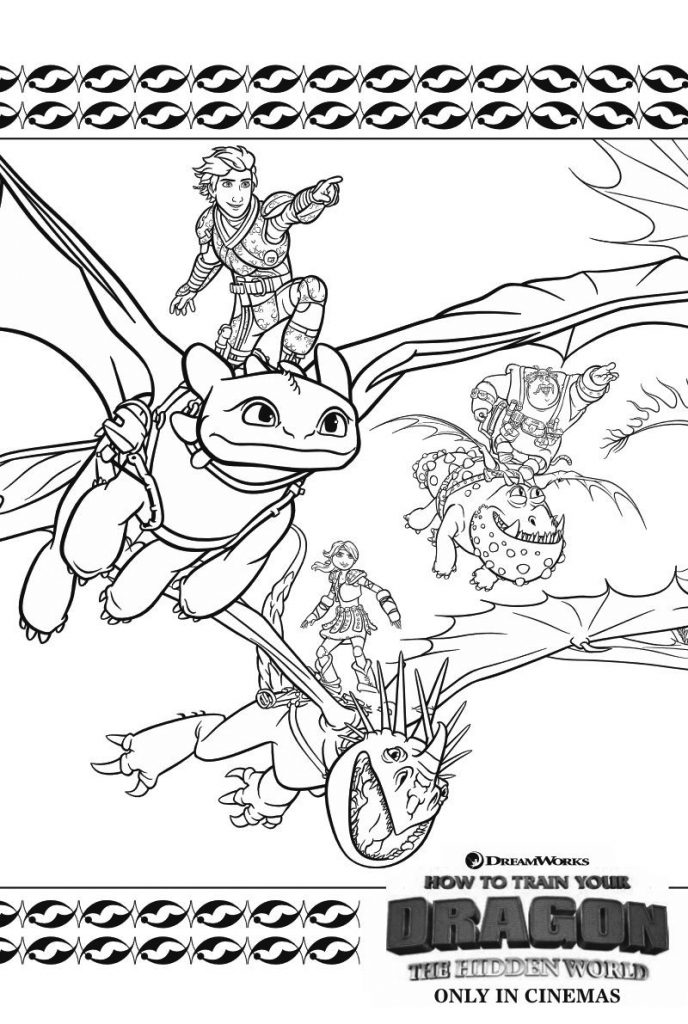 How to train your dragon coloring pages