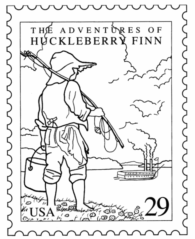 Bluebonkers famous books stamp coloring pages