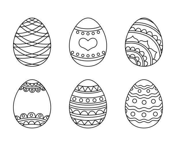 Easter egg coloring stock illustrations royalty