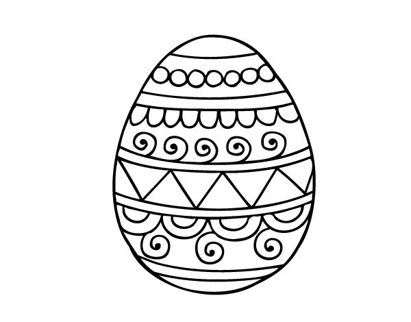 Dibujo de huevo de pascua decorado para colorear huevos de pascua pascua pascua para colorear