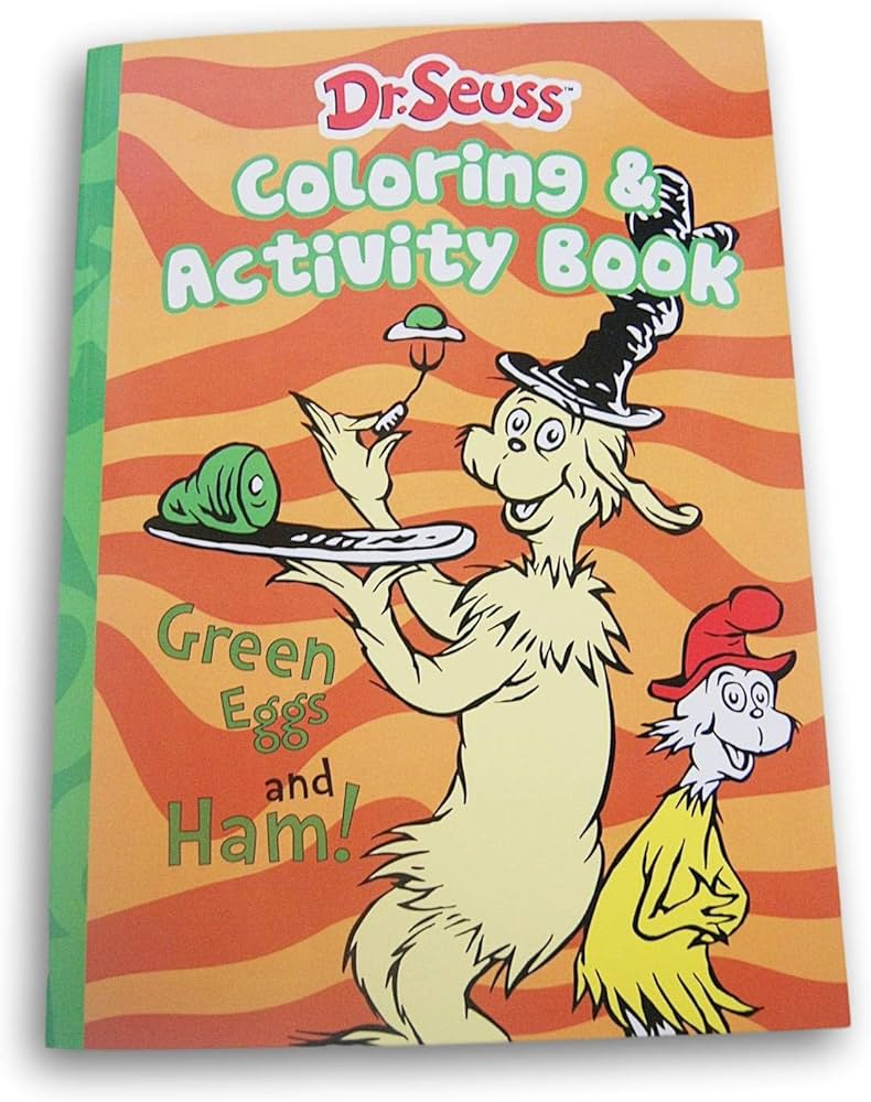 Libro de actividades y colorantes de huevos verdes y jamãn dr seuss