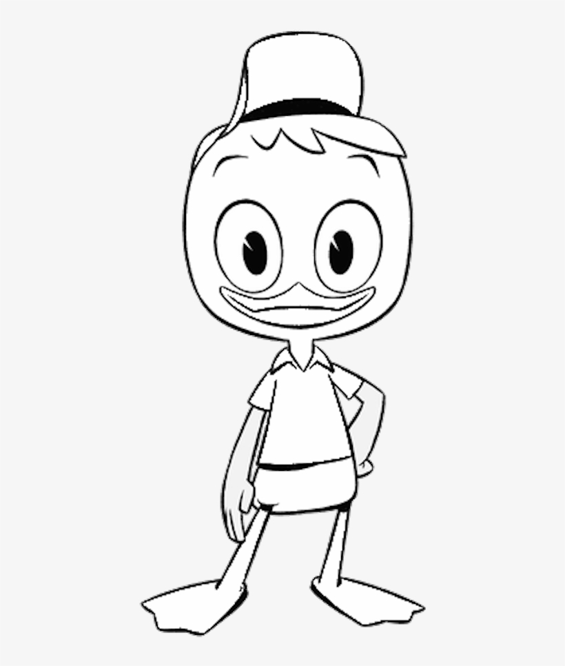 Huey ducktales coloring page