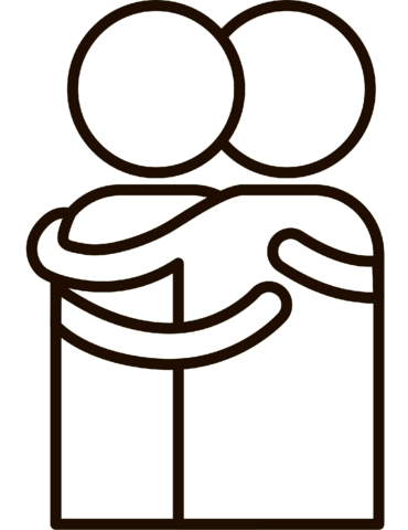 Hug coloring page free printable coloring pages