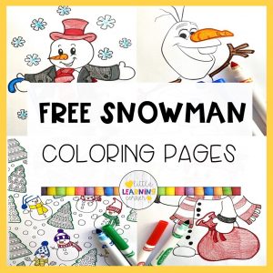 Free snowman coloring pages printable