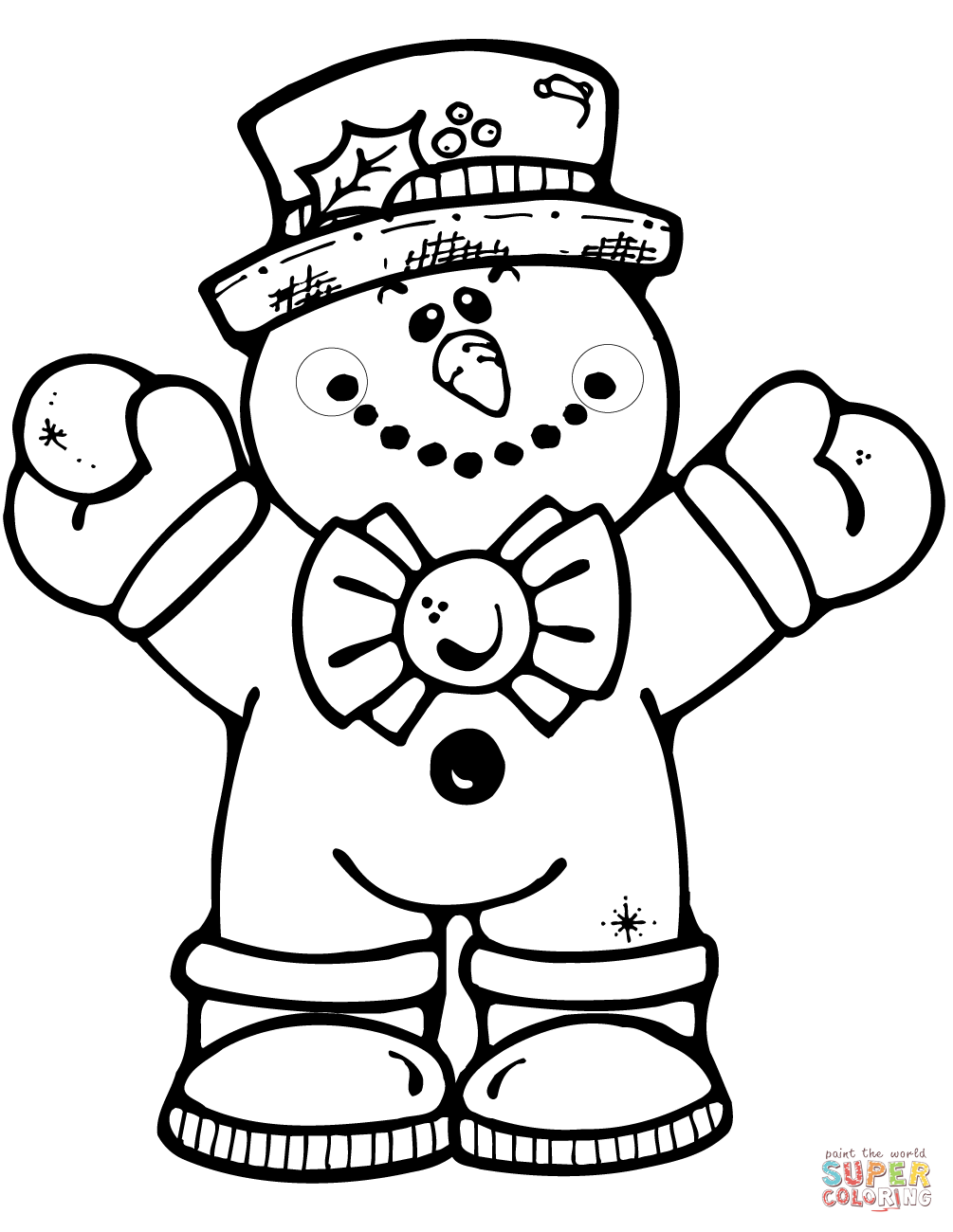 Hugging snowman coloring page free printable coloring pages