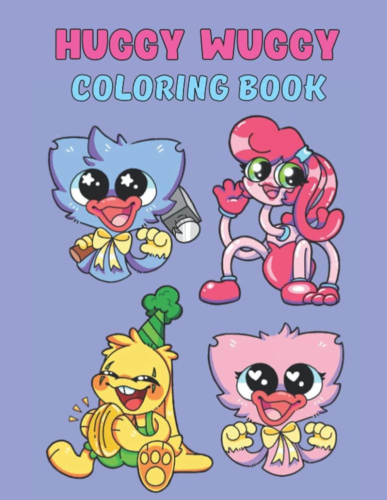 Huggy wuggy coloring book high quality colouring pages for all fans