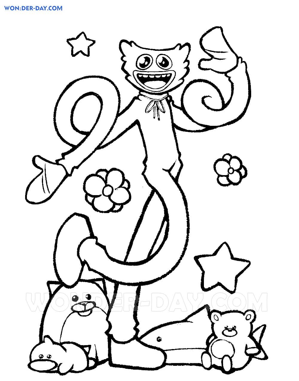 Huggy wuggy coloring pages printable coloring pages