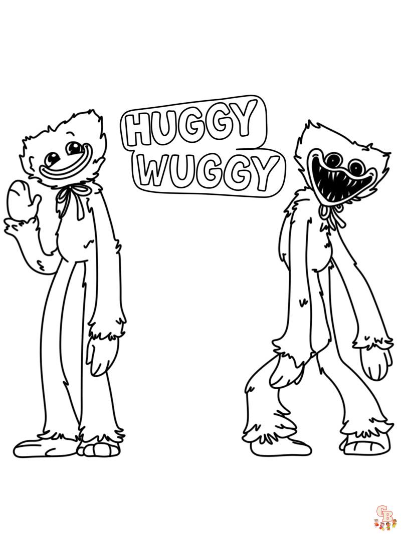 Spread love with huggy wuggy coloring pages