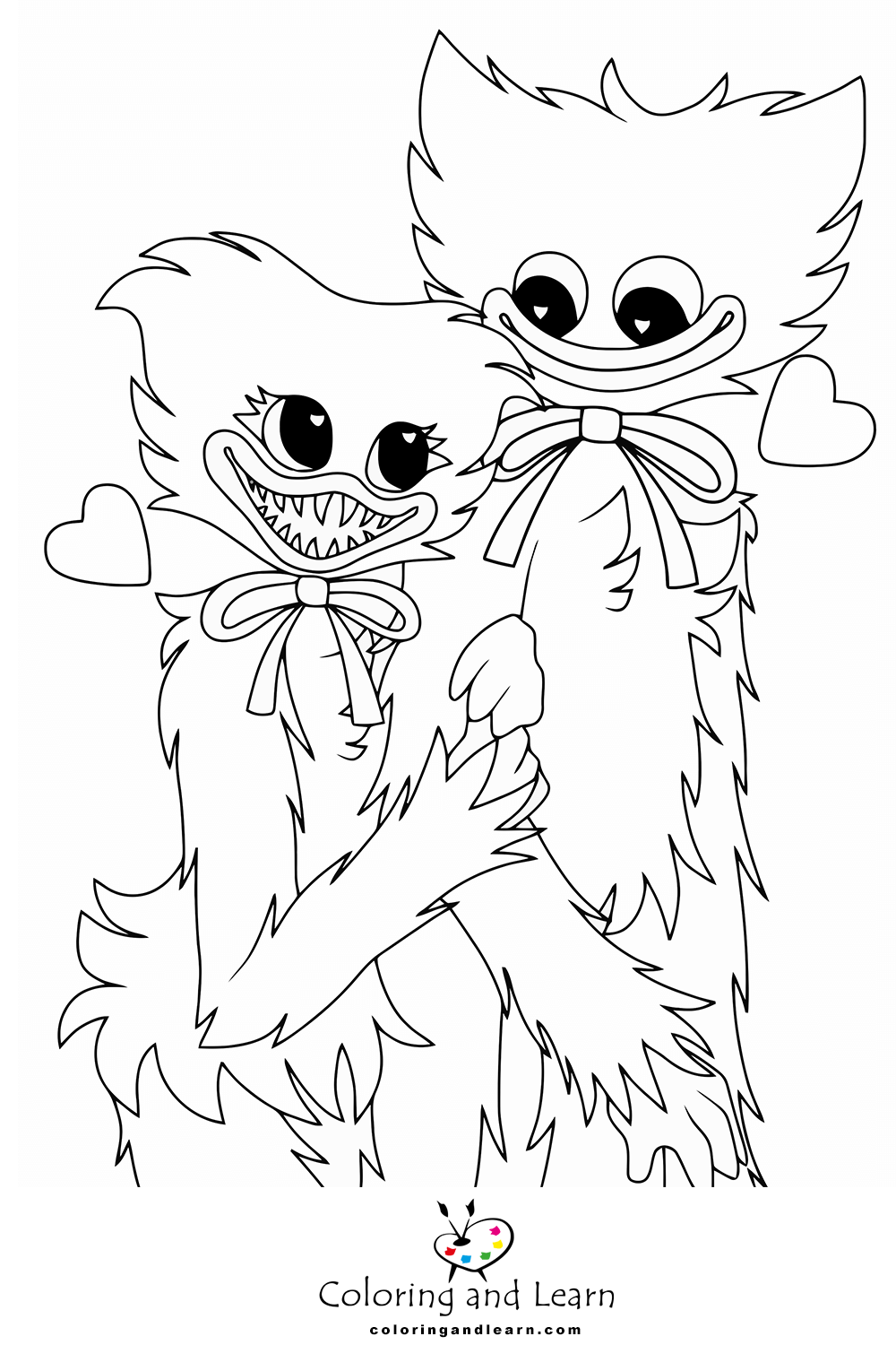 Huggy wuggy coloring pages