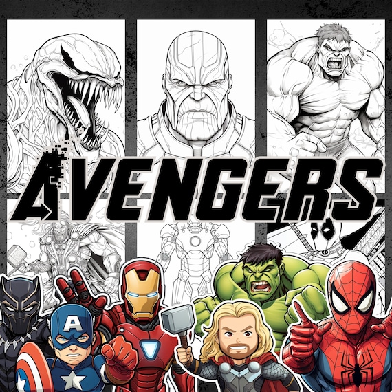 The avengers superhero mcu coloring pages spiderman ironman hulk thor black panther dr strange coloring pages