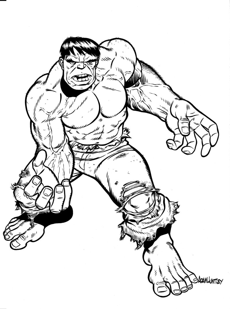 Free printable hulk coloring pages for kids