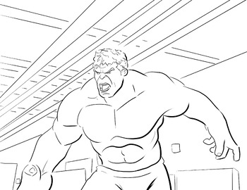 Hulk coloring page by superhero training and supply tpt