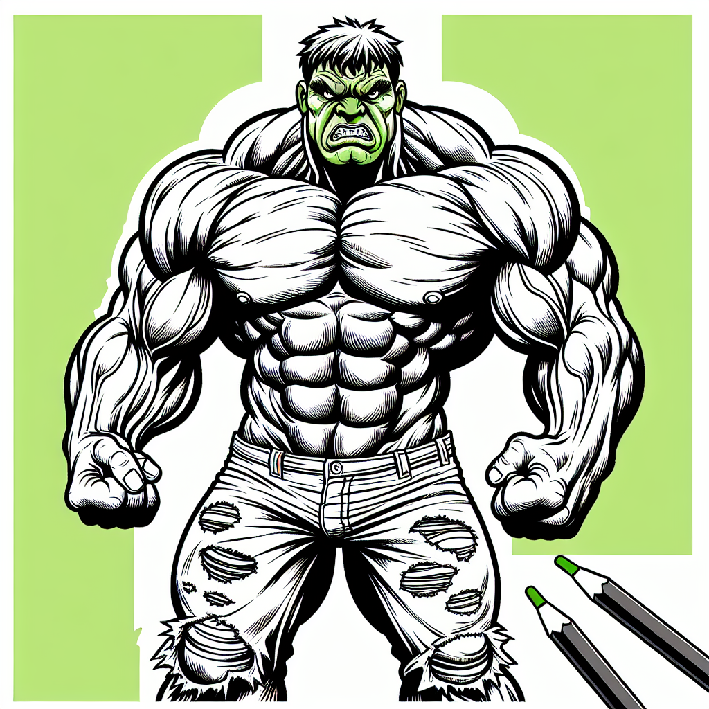 Hulk coloring pages â custom paint by numbers