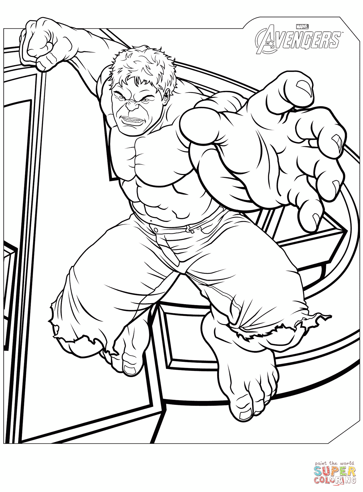 Avengers hulk coloring page free printable coloring pages