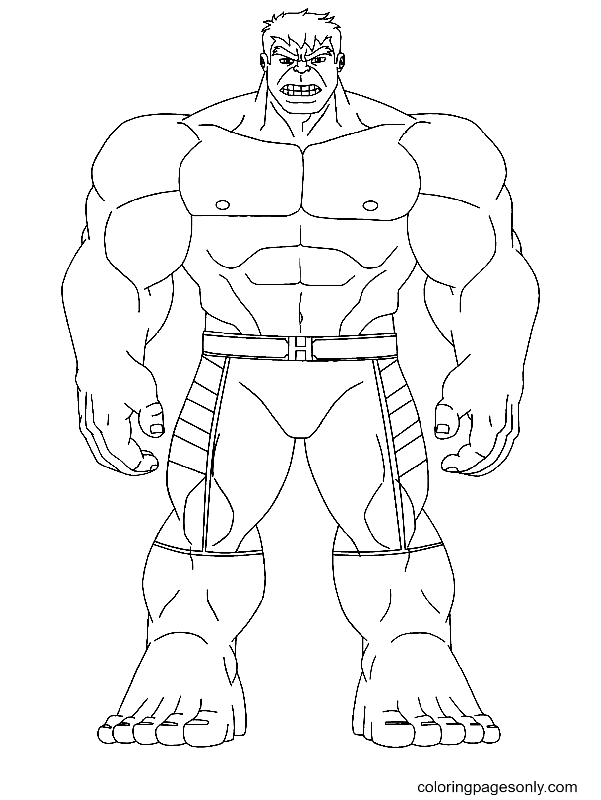 Hulk coloring pages printable for free download