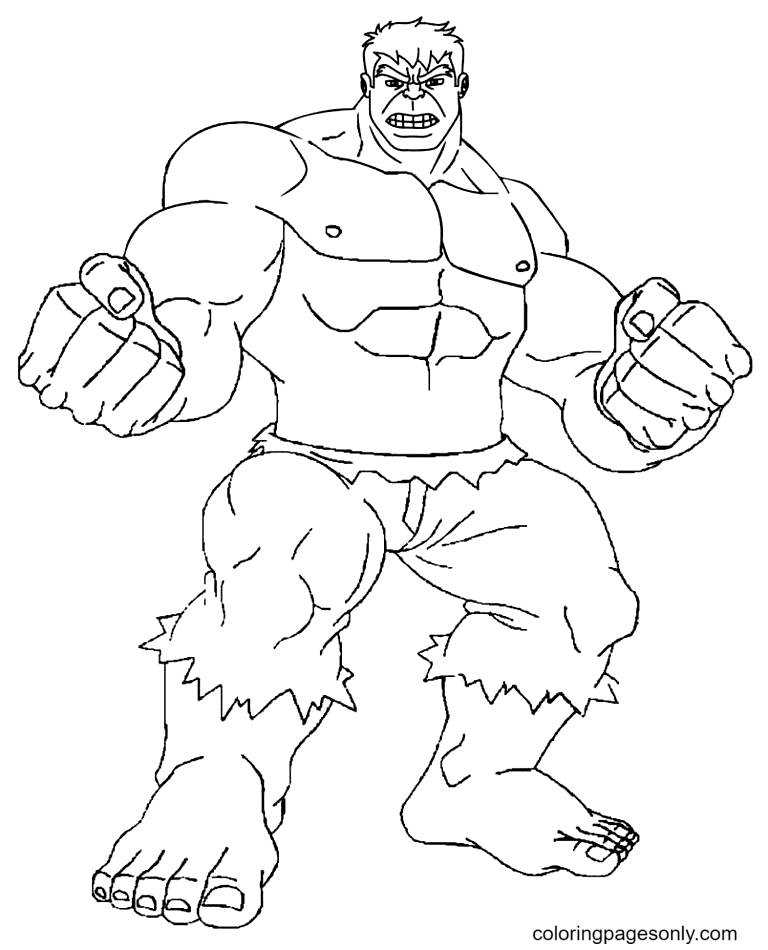 Hulk coloring pages printable for free download