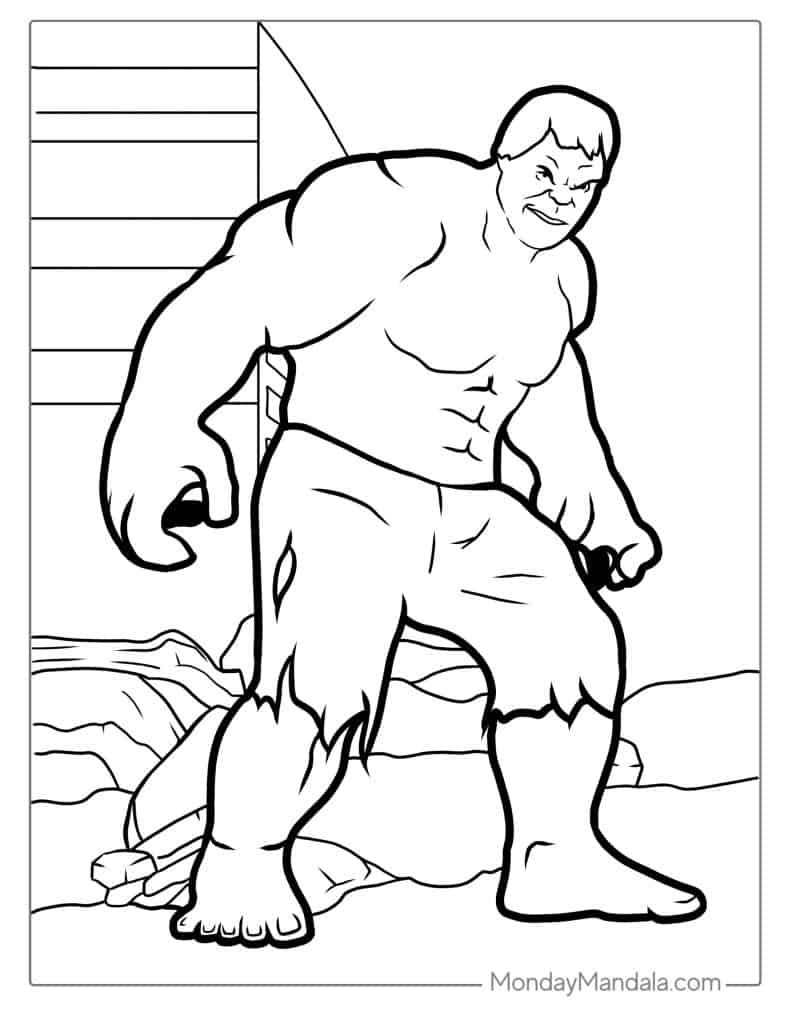 Hulk coloring pages free pdf printables