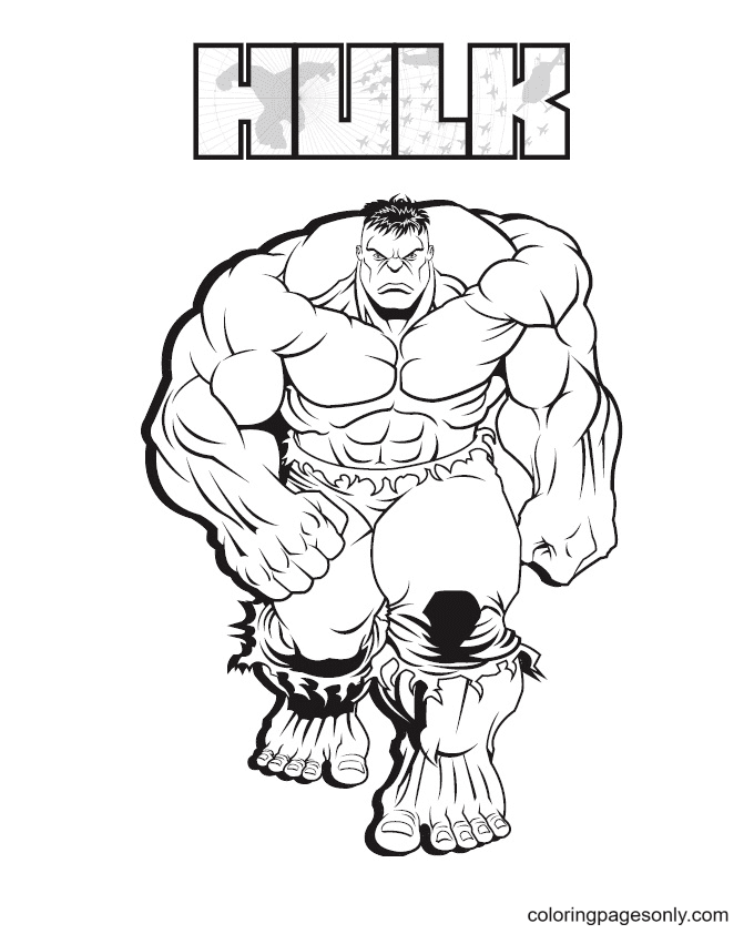 Hulk coloring pages printable for free download