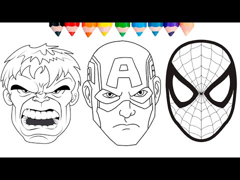 Red hulk captain aerica spideran coloring