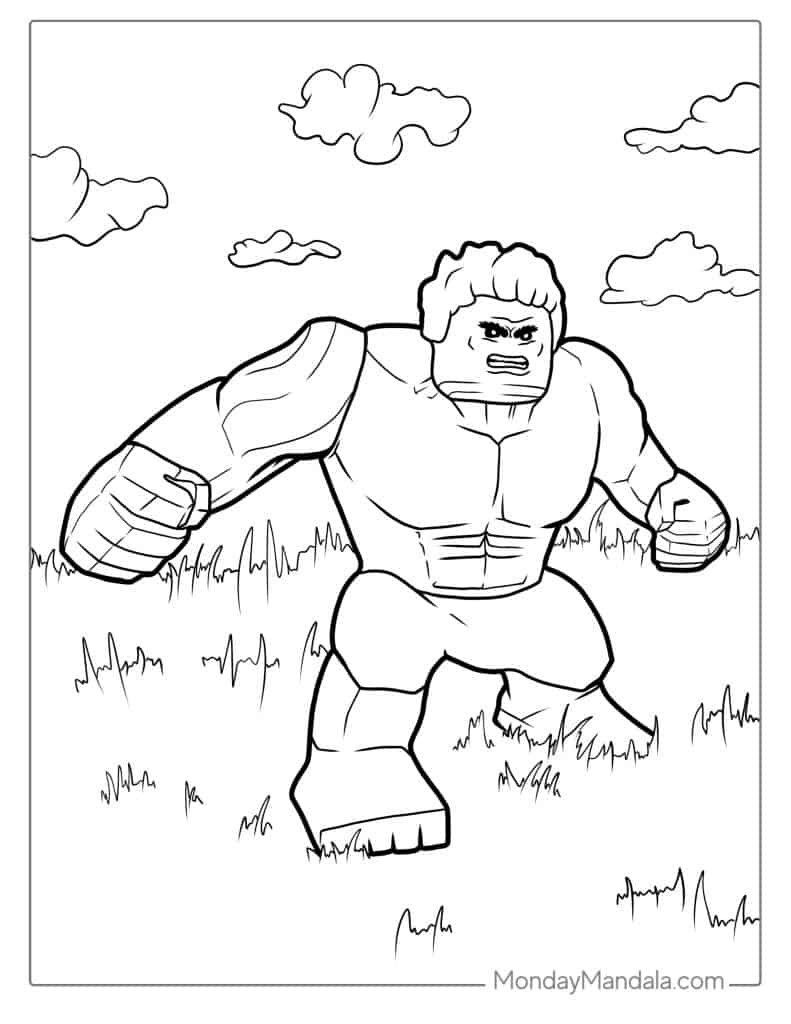 Hulk coloring pages free pdf printables