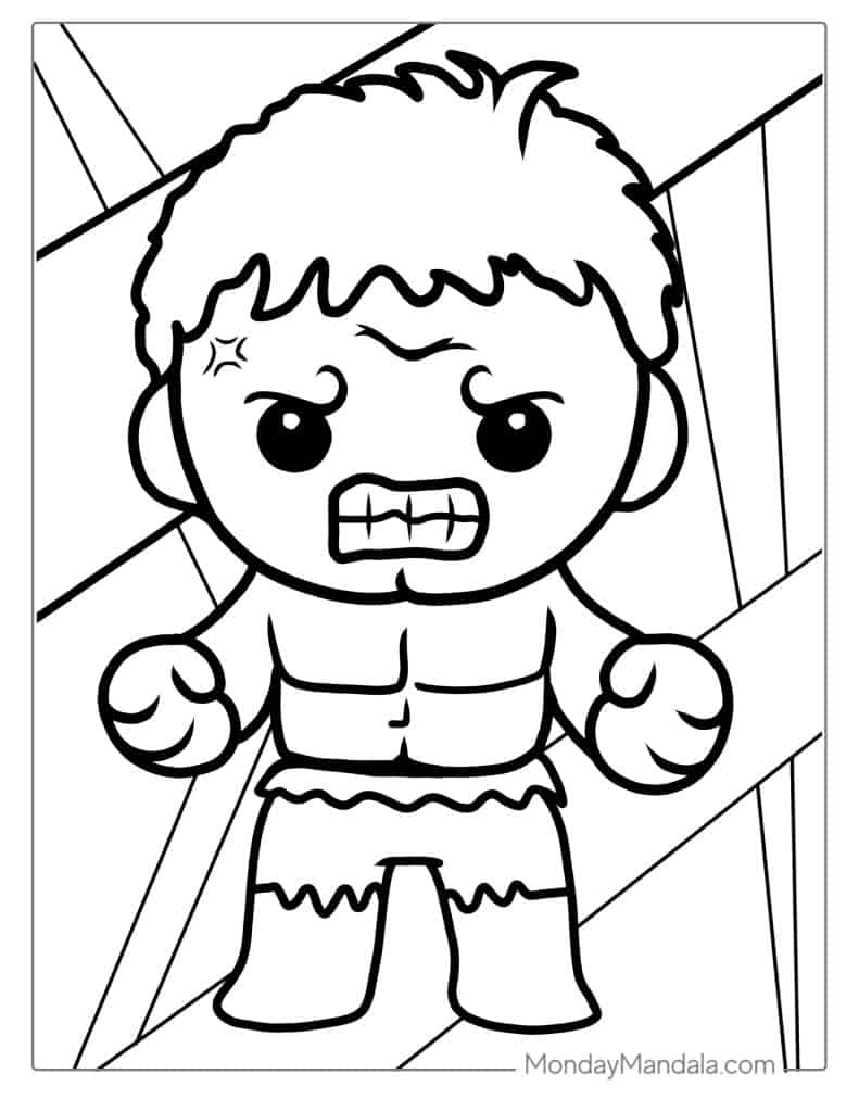 Hulk coloring pages free pdf printables