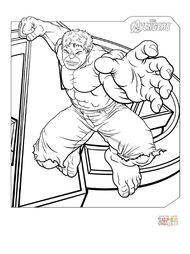 Avengers hulk coloring page