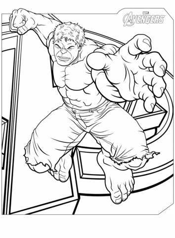 Avengers hulk coloring page free printable coloring pages